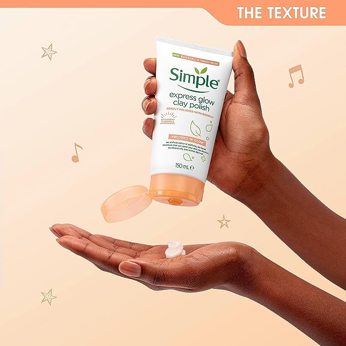 غسول الوجه سيمبل جلو – بفيتامين C والطين لبشرة ناعمة ومشرقة - Simple Glow Facial Wash – Vitamin C Cleanser with Clay for Radiant Skin