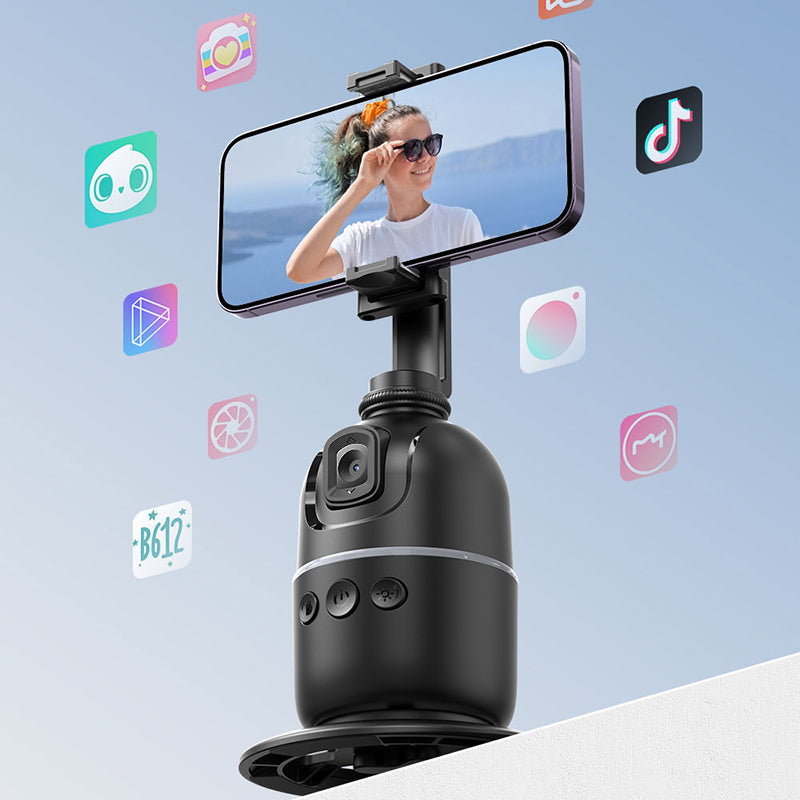 جيمبال مكتبي ذكي بتتبع الوجه 360 درجة – تحكم بالإيماءات وبدون تطبيق