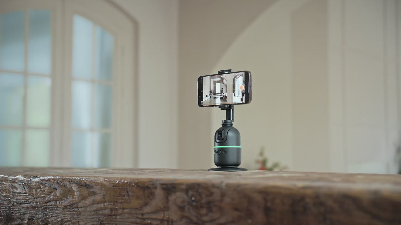 جيمبال مكتبي ذكي بتتبع الوجه 360 درجة – تحكم بالإيماءات وبدون تطبيق