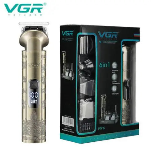 مجموعة VGR الاحترافية للعناية – ماكينة حلاقة 6 في 1، تشغيل 180 دقيقة، شحن سريع