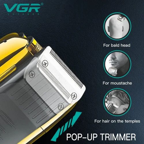 آلة حلاقة كهربائية VGR الاحترافية – 7500 دورة في الدقيقة مع شاشة رقمية وملحقات كاملة